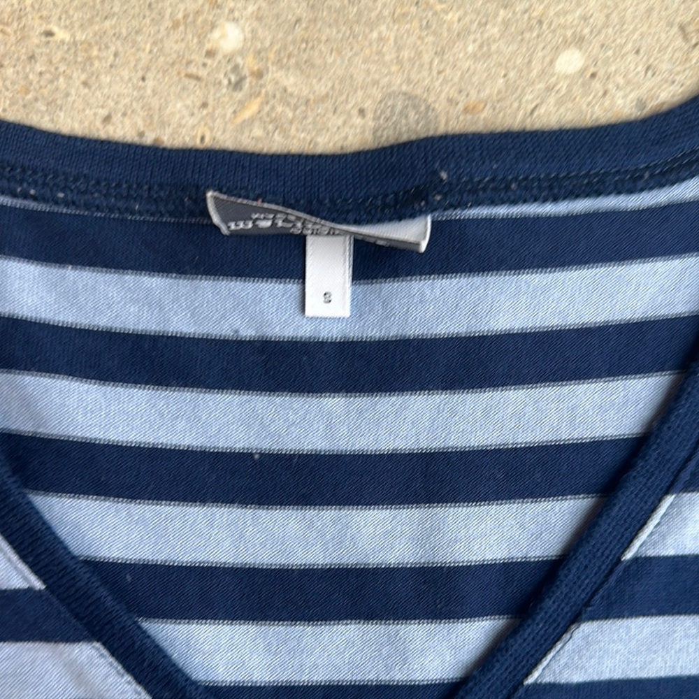 Marimekko Striped V-Neck 3/4 Sleeve Top - Picture 3 of 6